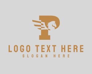 Stable - Stallion Pegasus Letter logo design