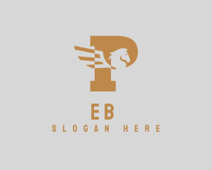 Mythical - Stallion Pegasus Letter logo design