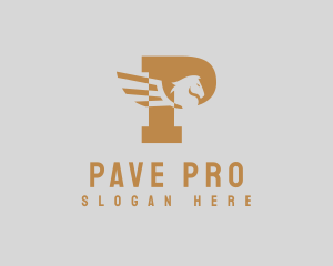 Stallion Pegasus Letter logo design