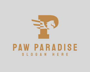 Stallion Pegasus Letter logo design