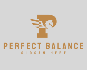 Stallion Pegasus Letter logo design