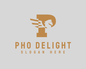 Stallion Pegasus Letter logo design