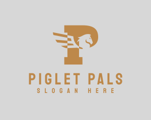 Stallion Pegasus Letter logo design