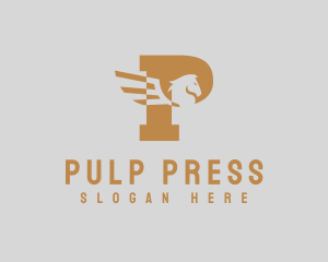 Stallion Pegasus Letter logo design