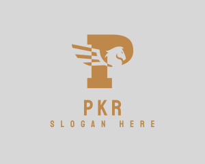 Stallion Pegasus Letter logo design