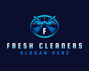 Roof Broom Cleaner logo design