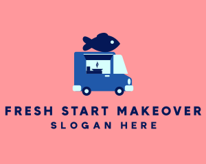 Seafood Fish Food Truck logo design