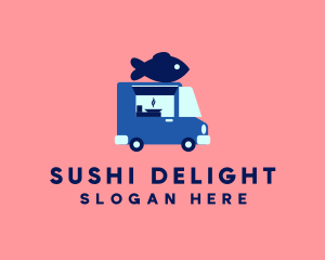 Seafood Fish Food Truck logo design