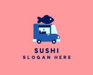 Seafood Fish Food Truck logo design