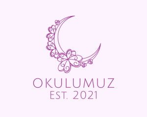 Scent - Purple Ornamental Crescent Moon logo design