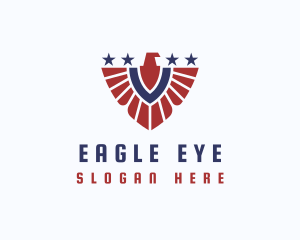 Patriotic American Eagle logo design