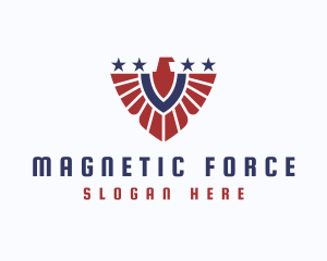 Patriotic American Eagle logo design