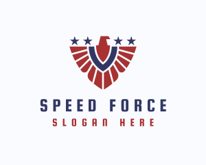 Patriotic American Eagle logo design