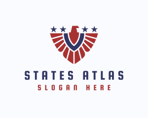 Patriotic American Eagle logo design