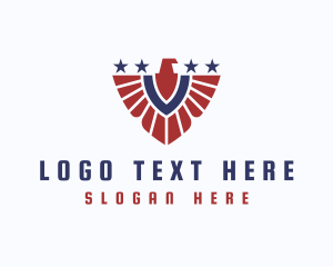 Aviation - Patriotic American Eagle logo design