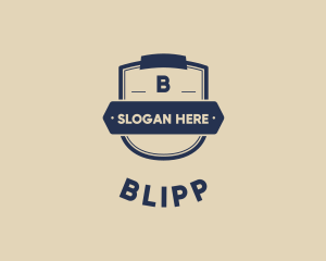 Banner Shield Hipster logo design