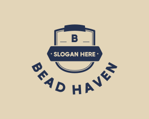 Banner Shield Hipster logo design