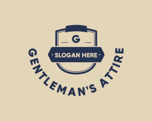 Menswear - Banner Shield Hipster logo design