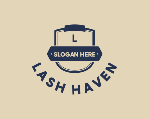 Banner Shield Hipster logo design