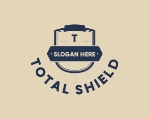 Banner Shield Hipster logo design