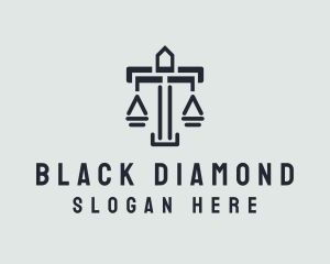 Black Judicial Scale  logo design