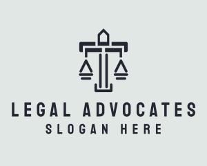 Black Judicial Scale  logo design