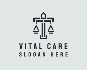 Judiciary - Black Judicial Scale logo design