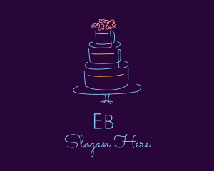 Wedding Planner - Wedding Cake Minimalist logo design