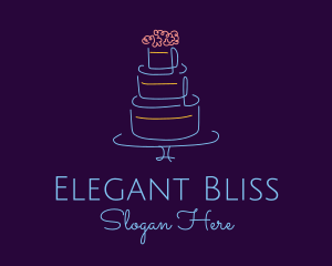 Wedding Cake Minimalist logo design