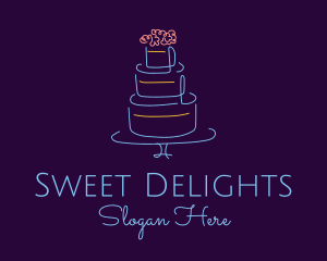 Confectioner - Wedding Cake Minimalist logo design