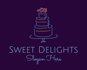 Wedding Cake Minimalist logo design