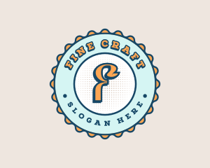 Cute Funky Bottlecap logo design