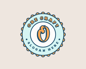 Cute Funky Bottlecap logo design