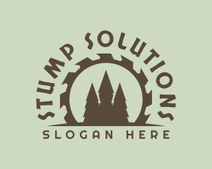 Stump - Lumber Mill Tree Carpenter logo design