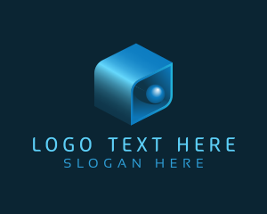 Tech - 3D Box Sphere logo design