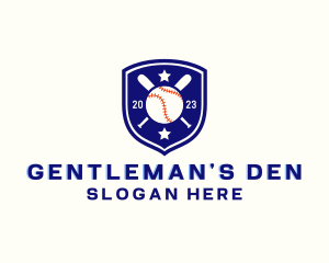 Baseball Bat Ball Emblem logo design