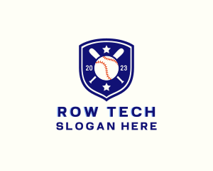 Baseball Bat Ball Emblem logo design