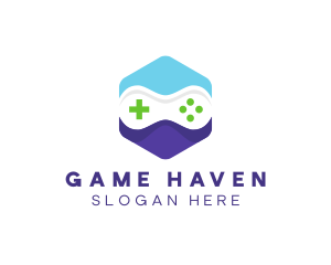 Playstation - Hexagon Gaming Controller logo design