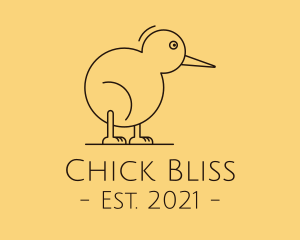 Chick - Cute Kiwi Bird logo design