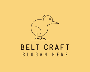 Cute Kiwi Bird  logo design