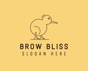 Cute Kiwi Bird  logo design