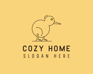 Cute Kiwi Bird  logo design