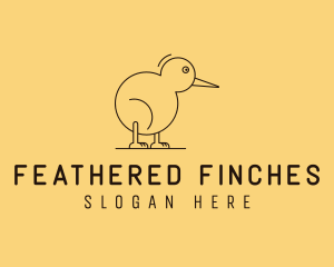 Cute Kiwi Bird  logo design