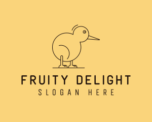 Cute Kiwi Bird  logo design