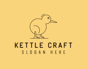 Cute Kiwi Bird  logo design