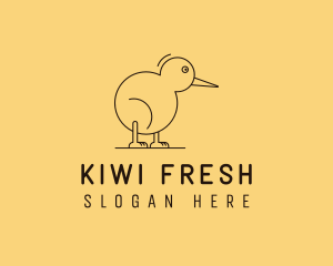 Cute Kiwi Bird  logo design