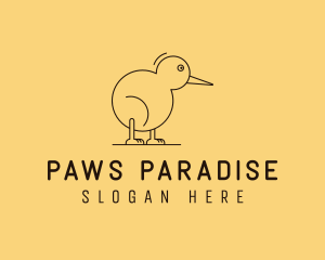 Cute Kiwi Bird  logo design