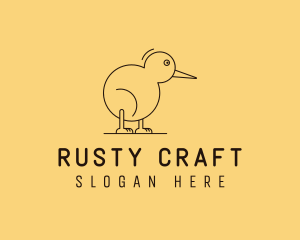 Cute Kiwi Bird  logo design