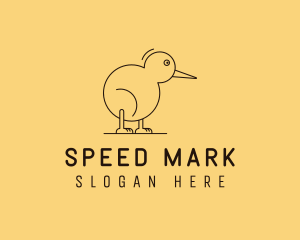 Cute Kiwi Bird  logo design