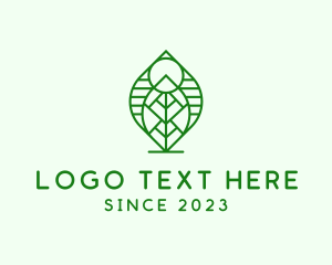 Monoline - Natural Beauty Leaf logo design